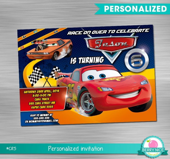 Cars Invitation DIY, Cars Printable Invitation, Cars Digital Invitation, Cars Party, Cars Birthday Il_570xn