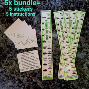 Bottle Genius 5 X gift set for backpacking, hiking, camping and hunting.