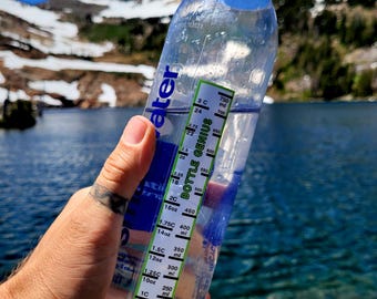 Bottle Genius-Ultralight Water Measuring Tool for Dehydrated Meals using  Smart or Life Water 1L Hiking Camping Backpacking Hinting