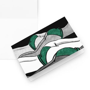 Carte de vœux drôle Nice Butt, vierge à l’intérieur, art positif pour le corps