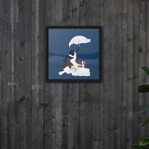 African American Dancer Illustration Framed Canvas Art Painting Modern Dance Ballet Black Artist Gift Original Wall Art Home Decor