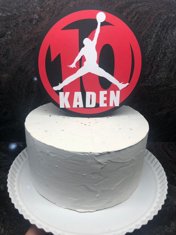 Custom Michael Jordan Jumpman Inspired Personalized Cake Etsy