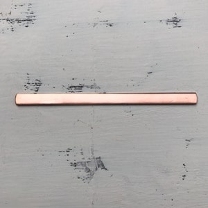 Cuffo in rame bianco 14g 1/2 in largo x 5,75 in liscio