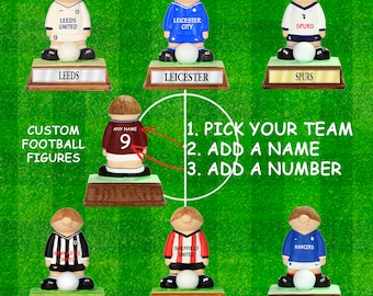 Custom Football Gift - Dad Son Grandad - choose your team, name & number Personalised Birthday Brother Daddy Fan Present Husband Anniversary