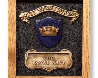 Royal Navy Gift - Personalised Present Plaque for Son Dad Grandad Birthday Retirement Passing Out Promotion Cadet Midshipman Award Thank You