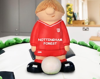 Nottingham Forest FC Cake Topper - Personalised Birthday Gift Football Keepsake Present Son Kids Boys Dad Football Junior Custom Cake Decor
