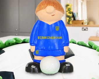 Birmingham City FC Cake Topper - Personalised Birthday Gift Football Keepsake Present for Dad Son Kids Boys Football Junior Custom