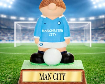 Manchester City FC - Personalised Gift Birthday Custom Man City Fan Retirement Anniversary Football Present for Men Him Dad Kids Husband