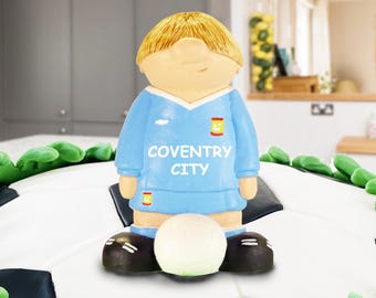 Coventry City FC Cake Topper - Personalised Birthday Gift Football Keepsake Coventry Present for Dad Son Kids Boys Football Junior Custom