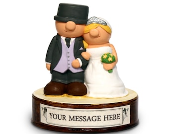 Personalized Bride and Groom Figurine – 10th Anniversary Tin Gift