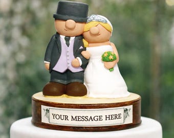 Personalized Wedding Cake Topper - Handmade Bride and Groom Anniversary Keepsake