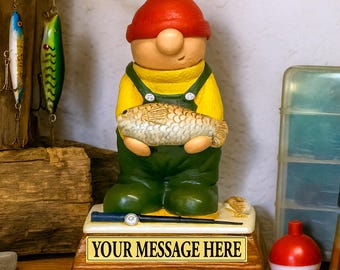 Personalised Fishing Trophy Gift – Dad, Grandpa, Husband, Retirement or Birthday Present for Him – Fisherman Award Keepsake. Anniversary etc