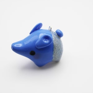 Glittered Tapir Polymer Keychain
