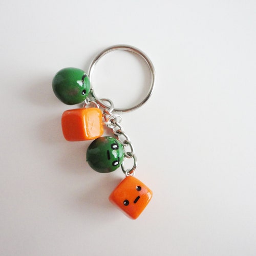 Peas and Carrots Charm Necklace Etsy