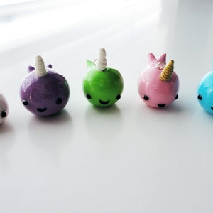 Kawaii Narwhal Polymer Charm image 1