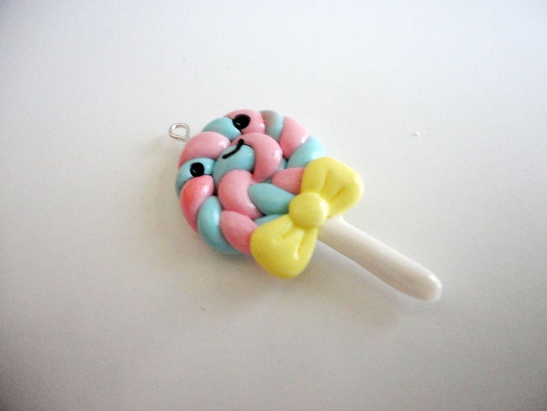 Lollipop Polymer Charm Keychain Etsy