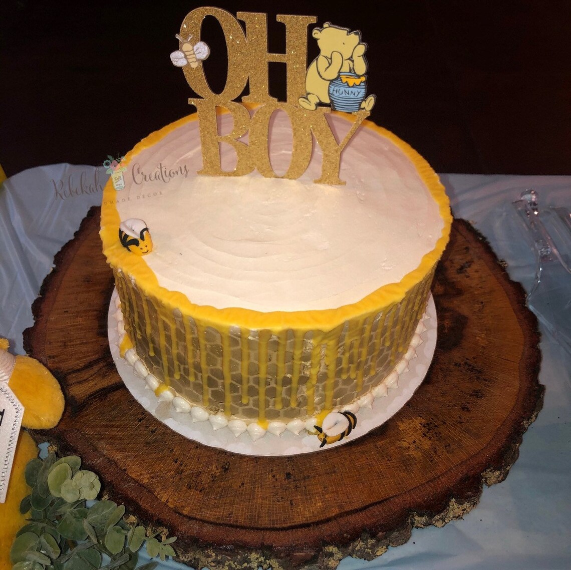 Classic Bear Cake Topper Honey Pot Topper Classic Bear Baby Etsy