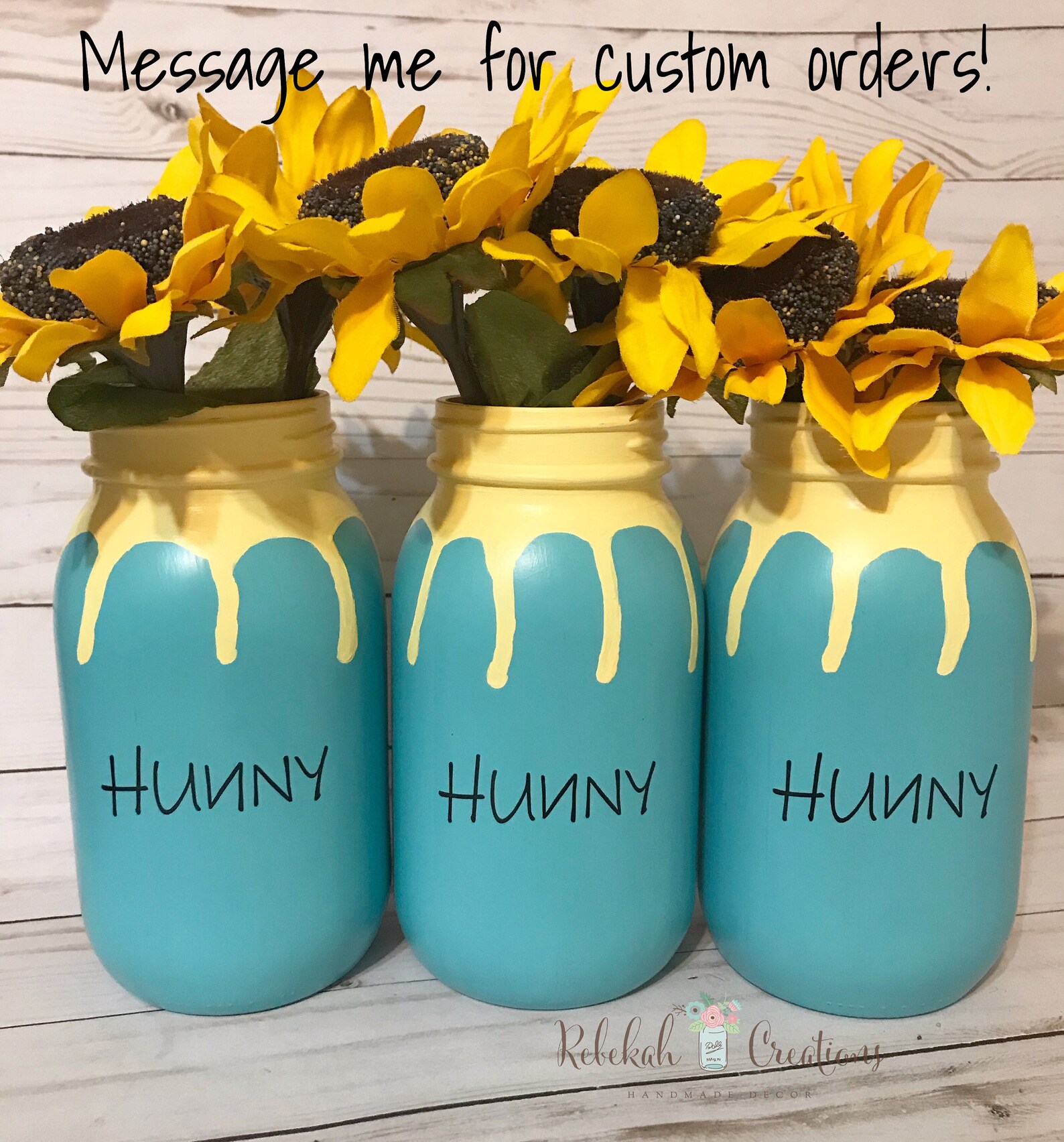 Honey Pot Mason Jars Classic Bear Mason Jars Classic Baby Etsy