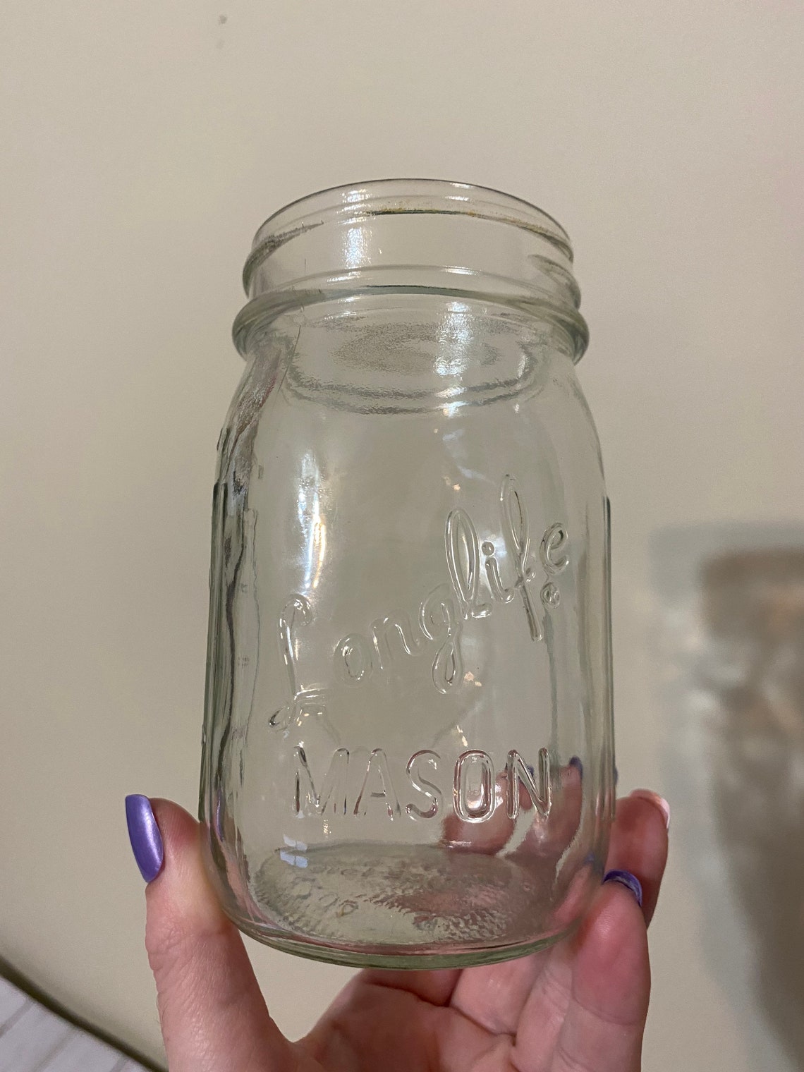 Vintage 1970's LONGLIFE Mason Jar Longlife Mason Jar Etsy