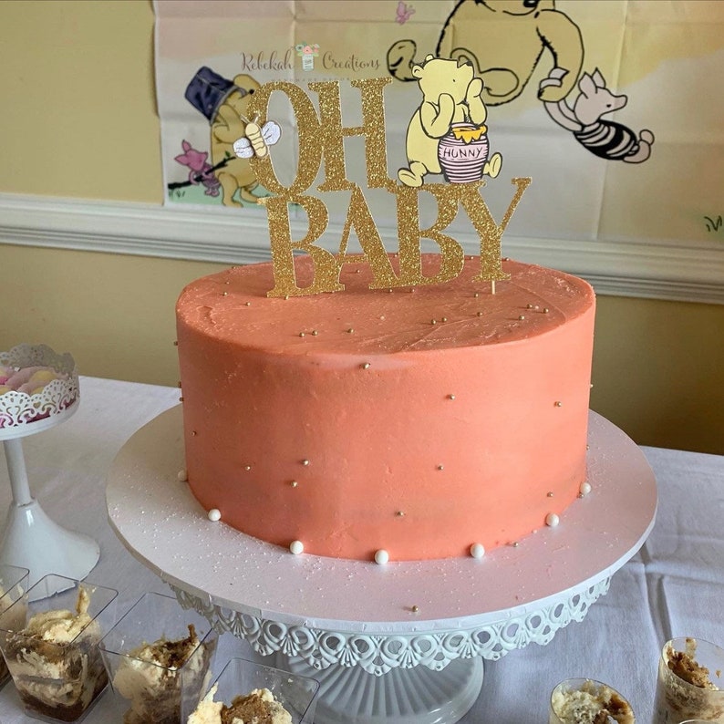 Classic Bear Cake Topper Honey Pot Topper Classic Bear Baby Etsy