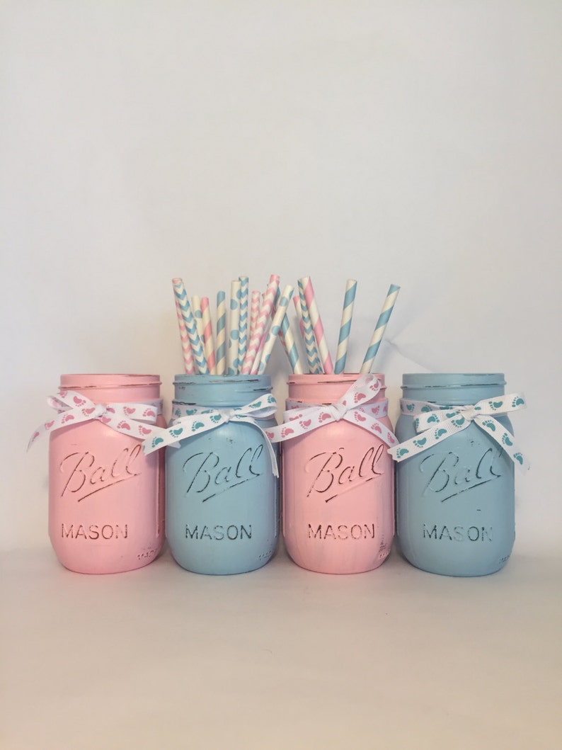 Gender Reveal Mason Jars Gender Reveal Decor Buck or Doe Etsy