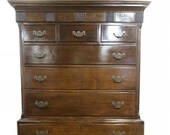 Late 18th Century Welsh Oak Two Stage Tall Boy Chest Upon Chest