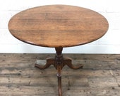 18th Century Georgian Oak Tilt Top Table