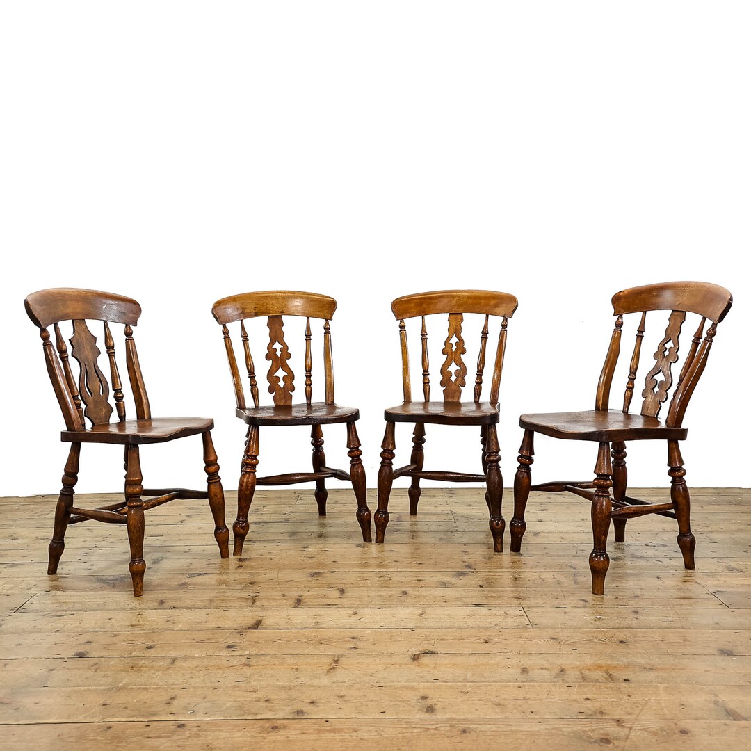 Four Antique Victorian Kitchen Chairs Kitchen Chair Antique Dining ...