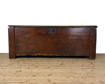 Antique Early Welsh Oak Large Coffer | Antique Coffer | Antique Furniture | Antiques | Antique Storage (M-6906)
