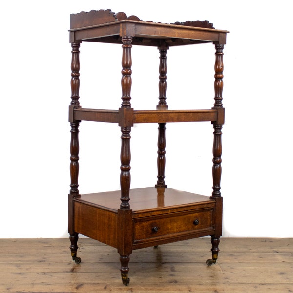 Antique Mahogany Three Tier Whatnot | Victorian Antiques | Antique Whatnot | Antique Shelving | Victorian Furniture (M-3998)