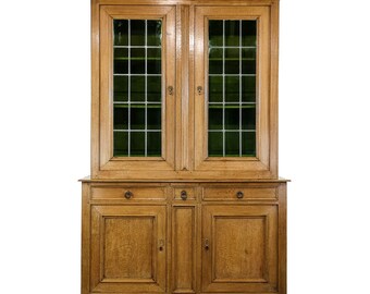 Large Oak Glazed Cupboard  | Antique Furniture | Antique Storage | Antique Cupboards | Oak Furniture (M- 4946)