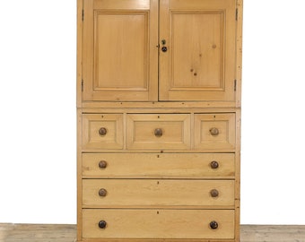 Antique Victorian Pine Housekeeper's Cupboard | Antique Furniture | Antique Storage | Antique Cupboards | Large Storage (M-5231)