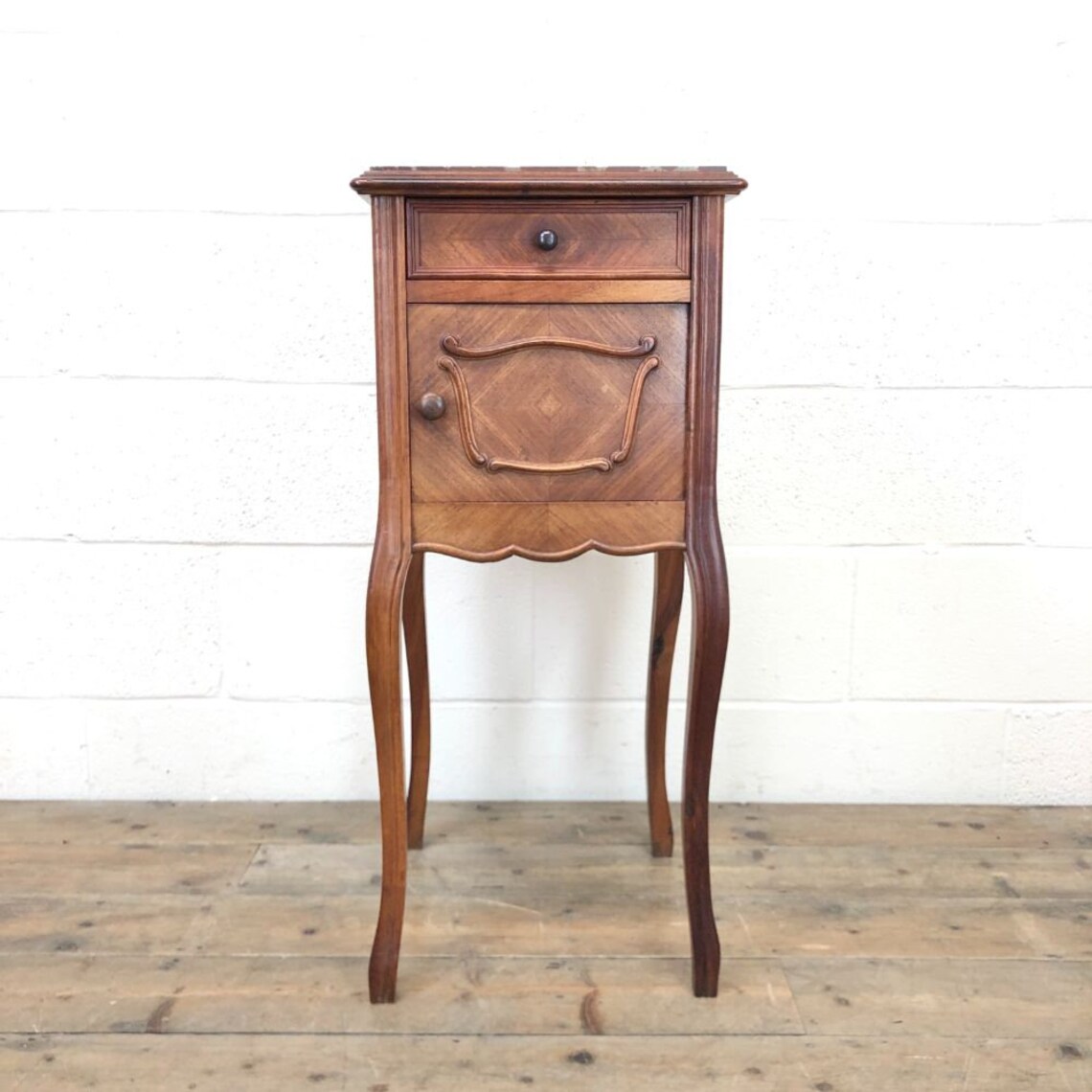 Antique French Bedside Table Marble Top Table Bedroom Etsy