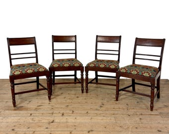 Antique Mahogany Dining Chairs | Kitchen Chairs | Dining Chairs | Oak Antiques | Farmhouse Seating (M-6859)