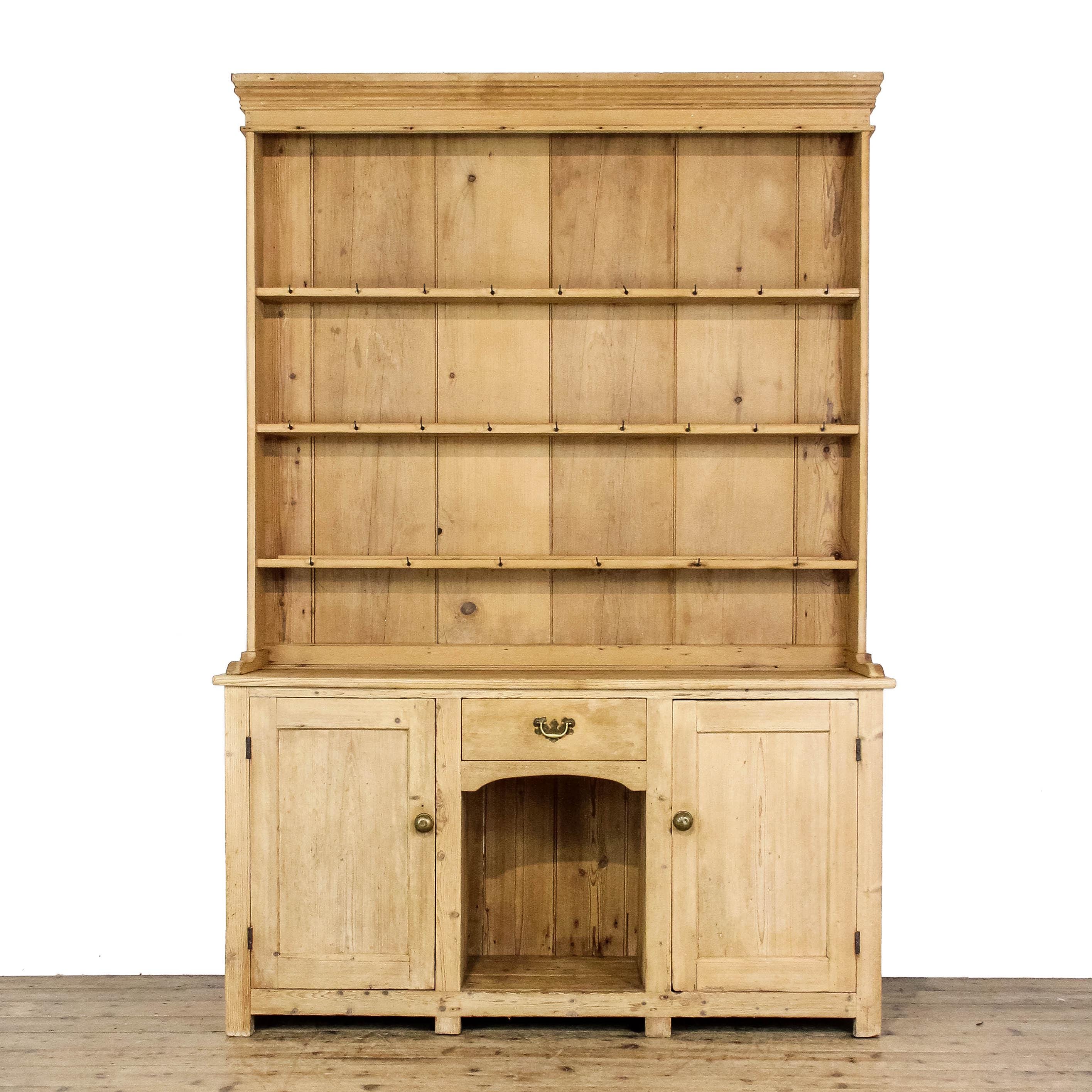 Victorian Rustic Pine Kitchen Dresser Antique Storage Cupboard