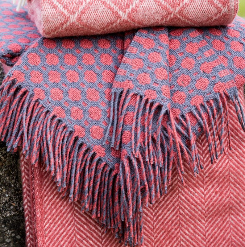 Blanket Red Blanket Red Throw Wool Blanket Throw Etsy