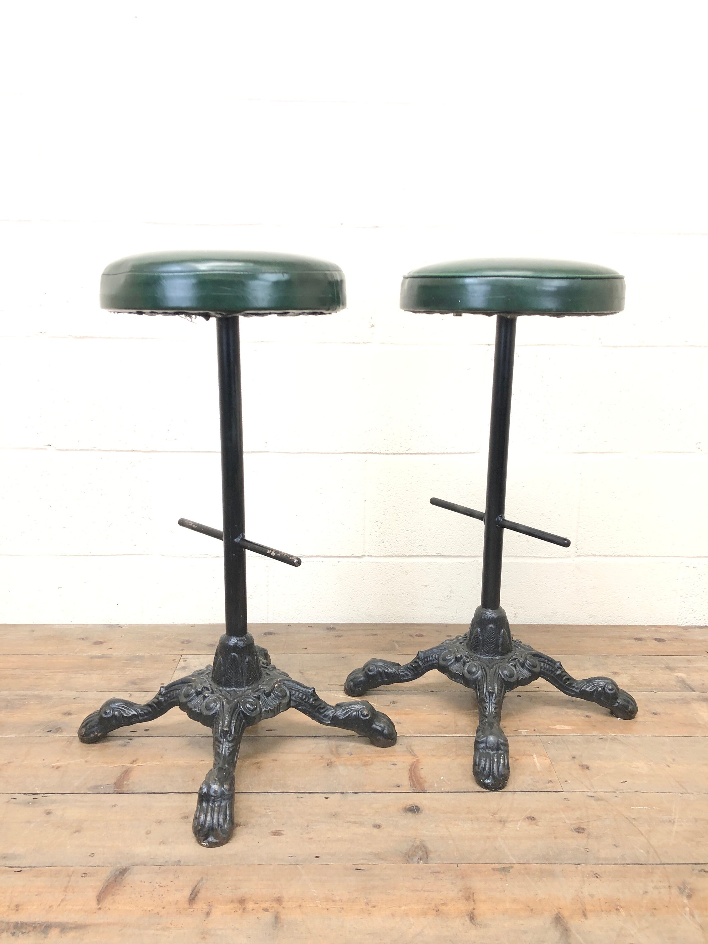 Reproduction Pair of Cast Iron Bar Stools Reproduction Etsy