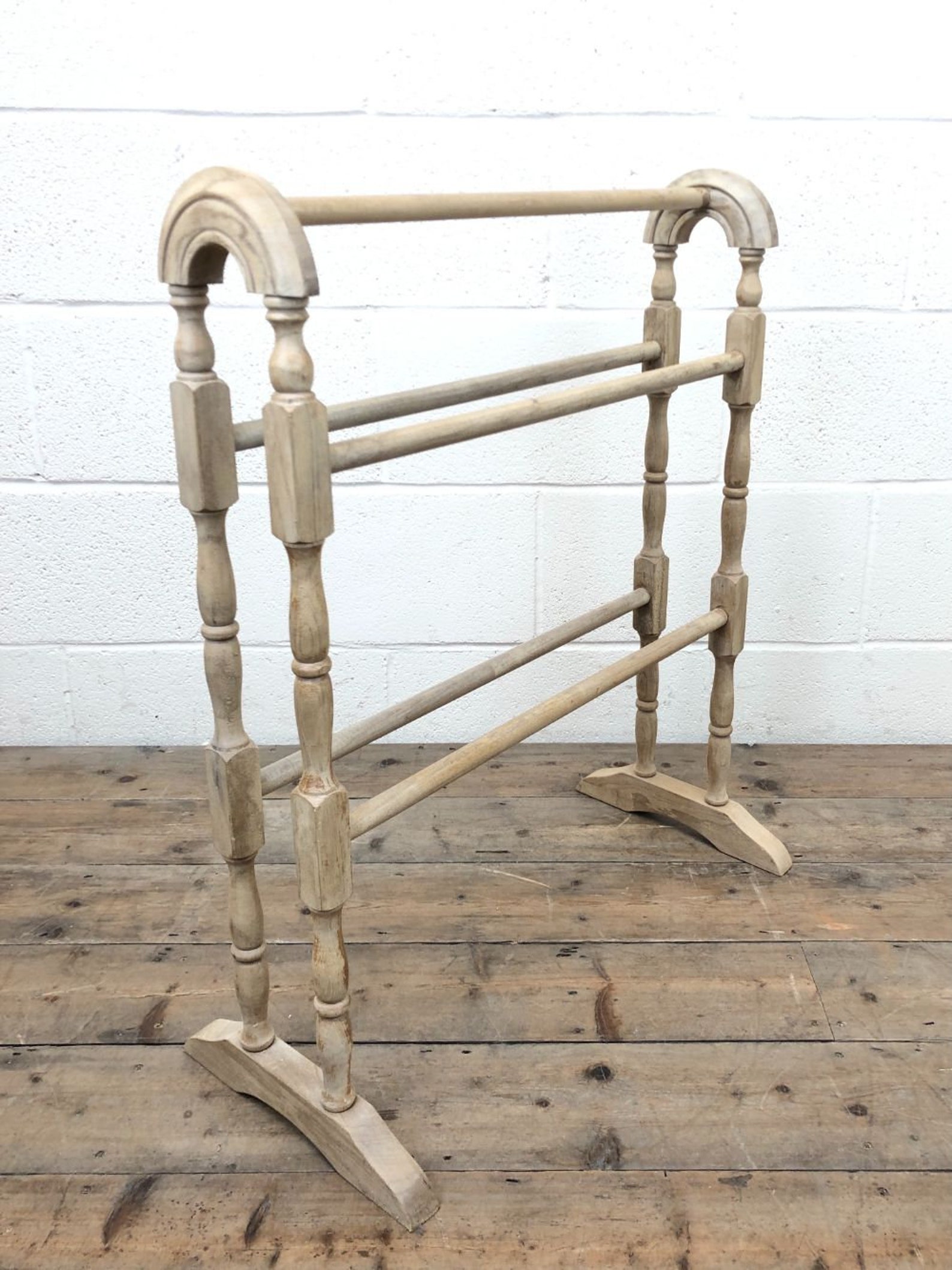 Vintage Light Wood Towel Rail Vintage Towel Rail Wooden Etsy