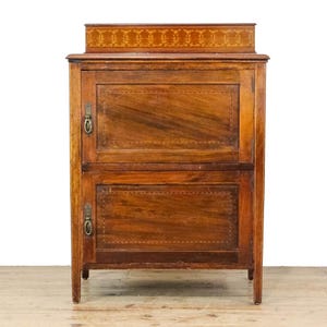Antique Edwardian Side Cupboard | Antique Furniture | Antique side Cupboard | Pine Furniture | Bedside Table (M-6658B)