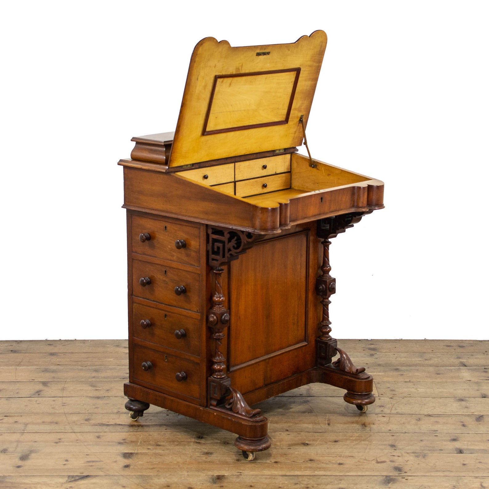 Victorian Antique Walnut Davenport Desk FREE DELIVERY Etsy UK