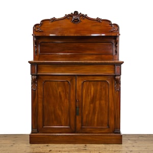Antique Mahogany Chiffonier Sideboard | Antique Mahogany Cupboard | Antique Sideboard | Mahogany Furniture | Antique Furniture (M4719)
