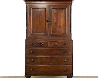 Antique Victorian Oak Housekeeper’s Cupboard | Antique Furniture | Antique Storage | Antique Cupboards | Large Storage (M-5043)