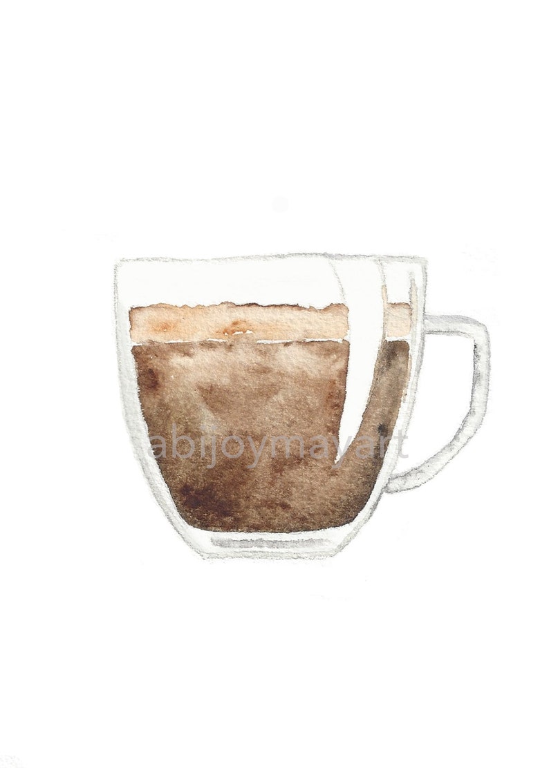 Watercolor Coffee Print Digital Download image 2