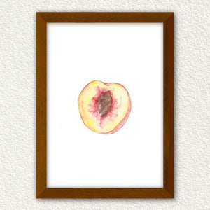 Peach Watercolor Print. Kitchen Decor. Digital Download imagem 2