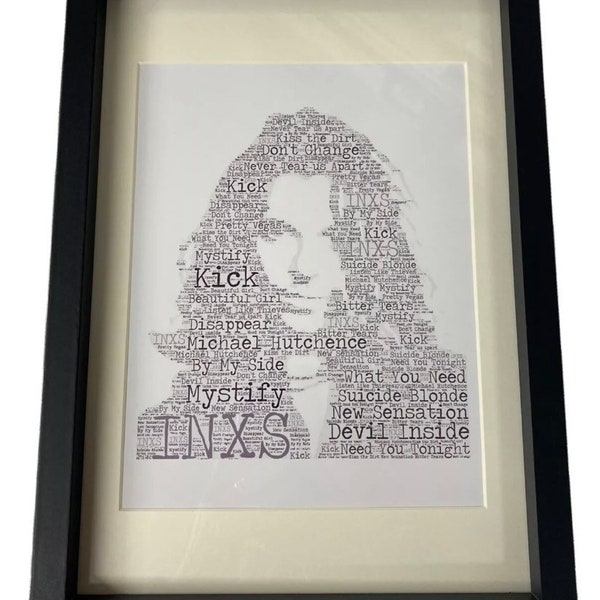 Michael Hutchence INXS framed print Need You Tonight