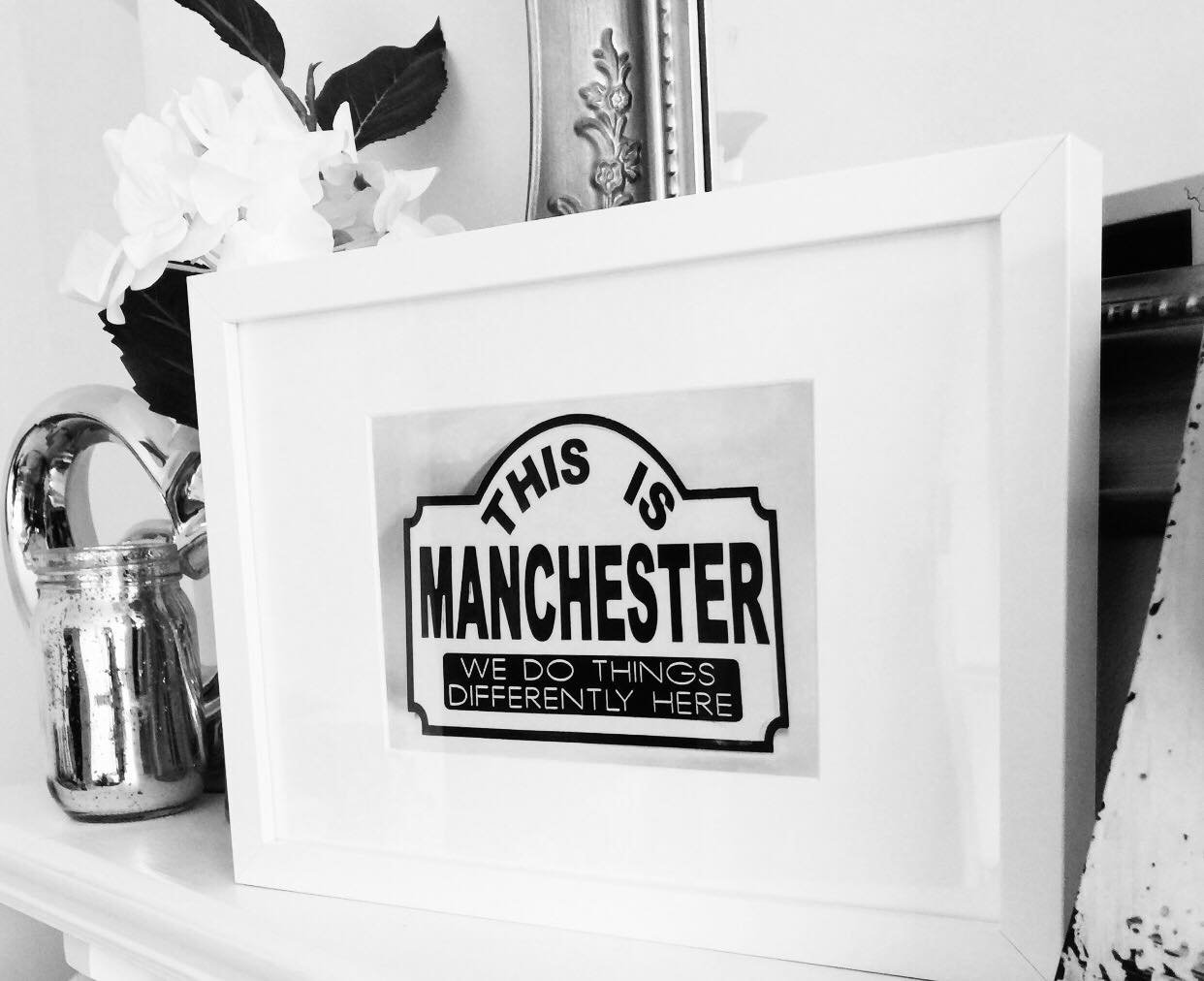We Do Things Differently Here Manchester Mcr Print Framed - Etsy UK