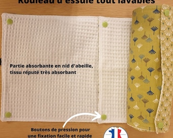 Box de 5 Essuie tout zéro déchet - couleur jaune moutarde