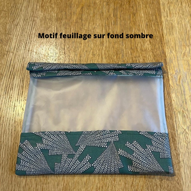 Sac congélation réutilisable et lavable en machine plusieurs couleurs et tailles Motif Feuillage