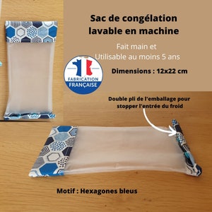 Sac congélation réutilisable et lavable en machine plusieurs couleurs et tailles image 3