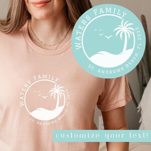 Family Vacation Tee | Matching Family Shirt | Personalized Family Beach Shirt | Group Matching Shirt Tree, Beach Vacation Shirt